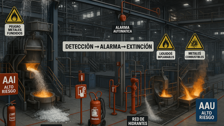 Instalaciones de metales: cómo cumplir la Ley GICA en protección contra incendios